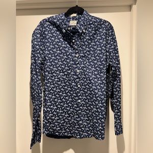 Floral Navy J Crew Button Down (Large)